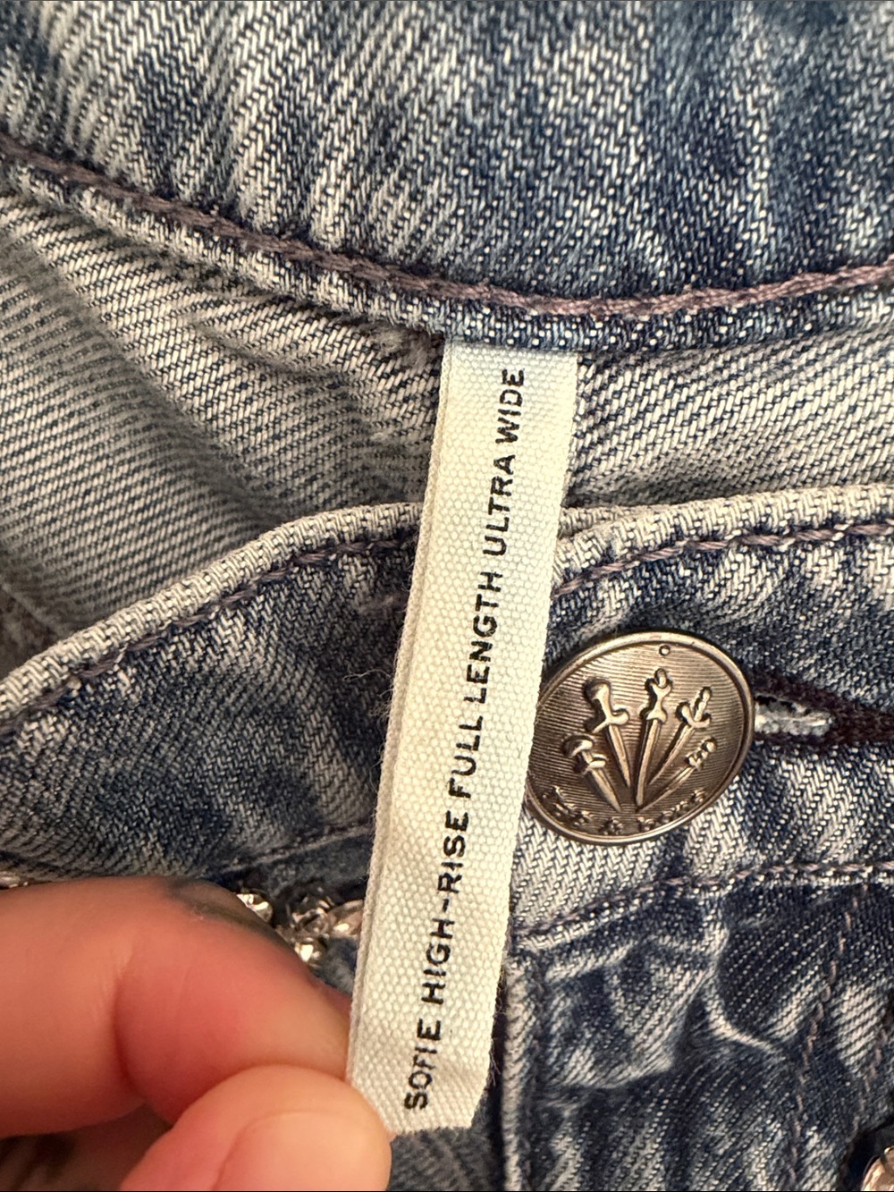 rag & bone Featherweight Sofie High-Rise Full Length Ultra Wide Jean - Picture 5 of 5